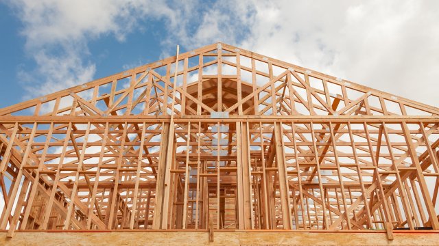 wooden frame home construction